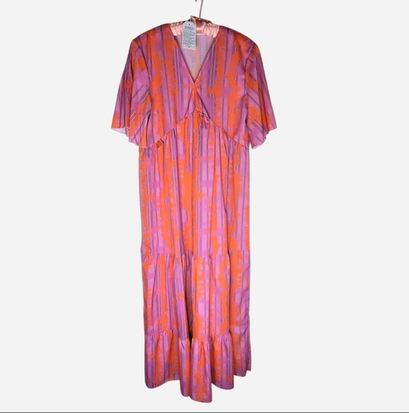 The Unbranded Brand Dresses & Skirts - Unbranded Pink Orange Maxi Caftan Muumuu Hostess Dress NWT Size L
